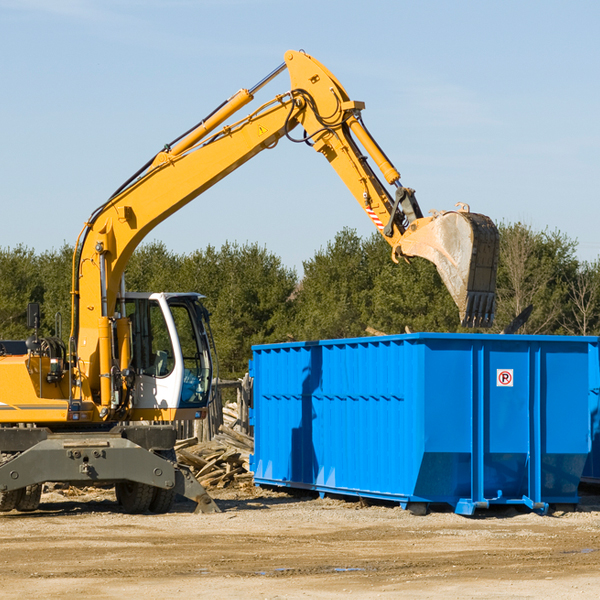 what happens if the residential dumpster is damaged or stolen during rental in Garden Farms